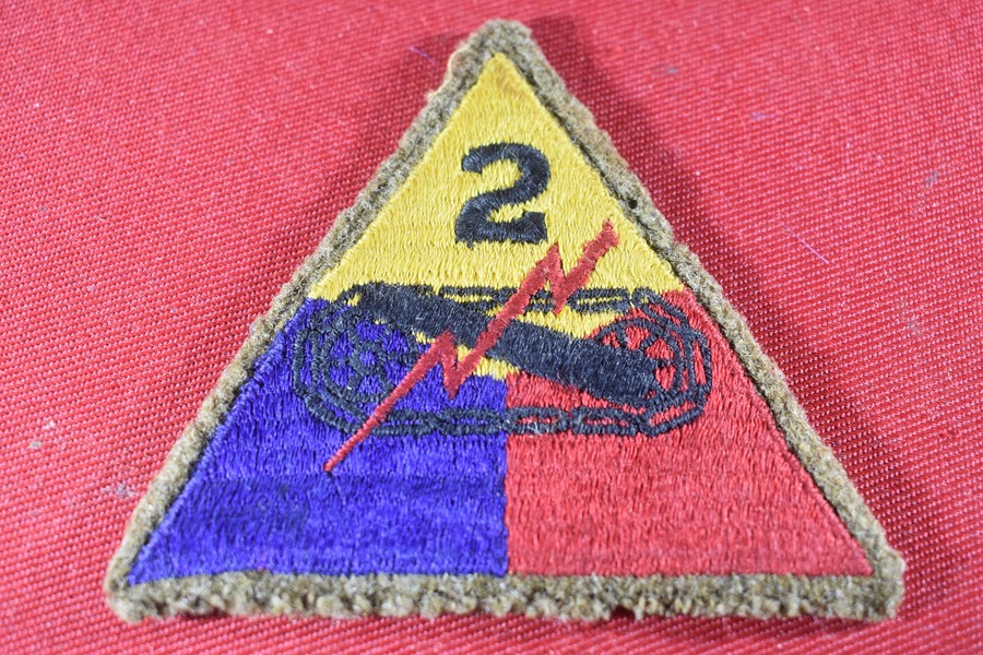 ORIGINAL WW2 US SECOND ARMOURED DIVISION PATCH-SOLD